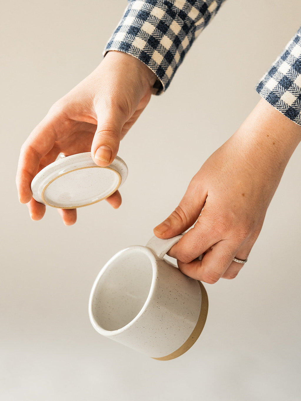 Speckle Mug With Lid - Set of 2