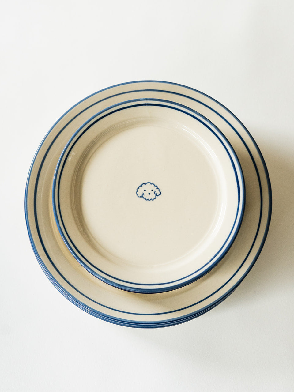Melrose Icon Plates - Fluffy Dog - Set of 4
