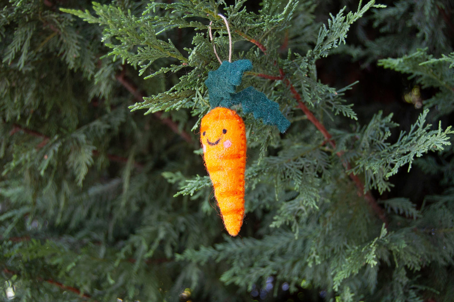 Carmen Carrot Felted Ornament-ORNAMENT-ZWEIBIE