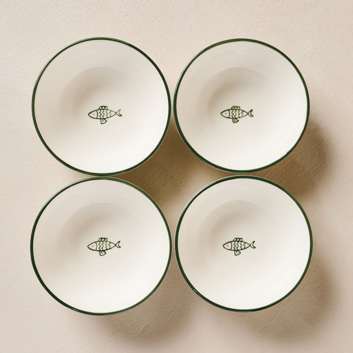 Melrose Icon Cereal Bowl S/4 - Green Fish