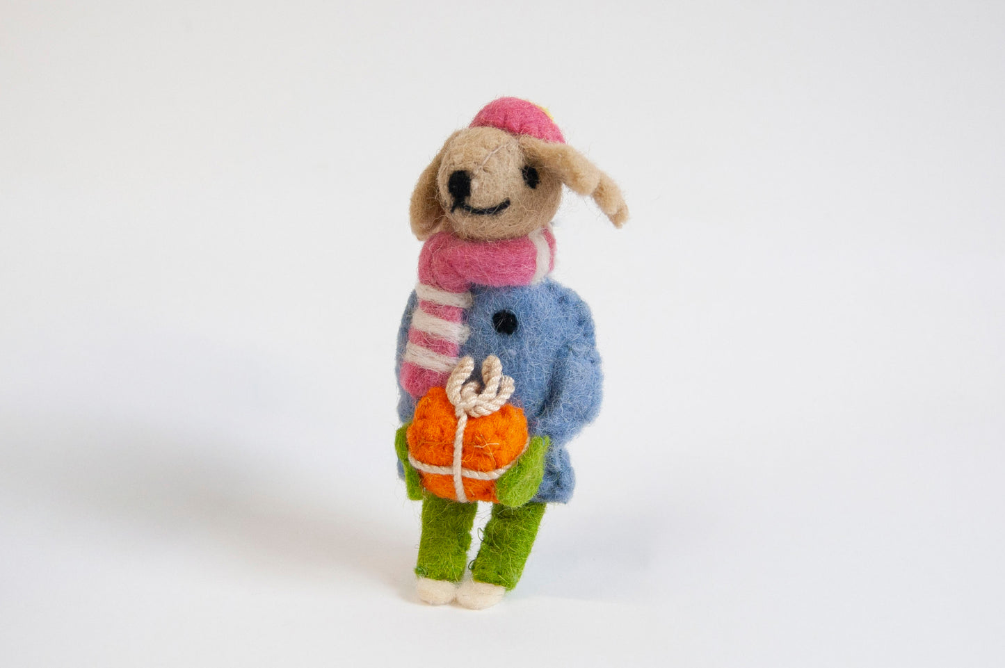 Penny Poodle Felted Ornament-ORNAMENT-ZWEIBIE