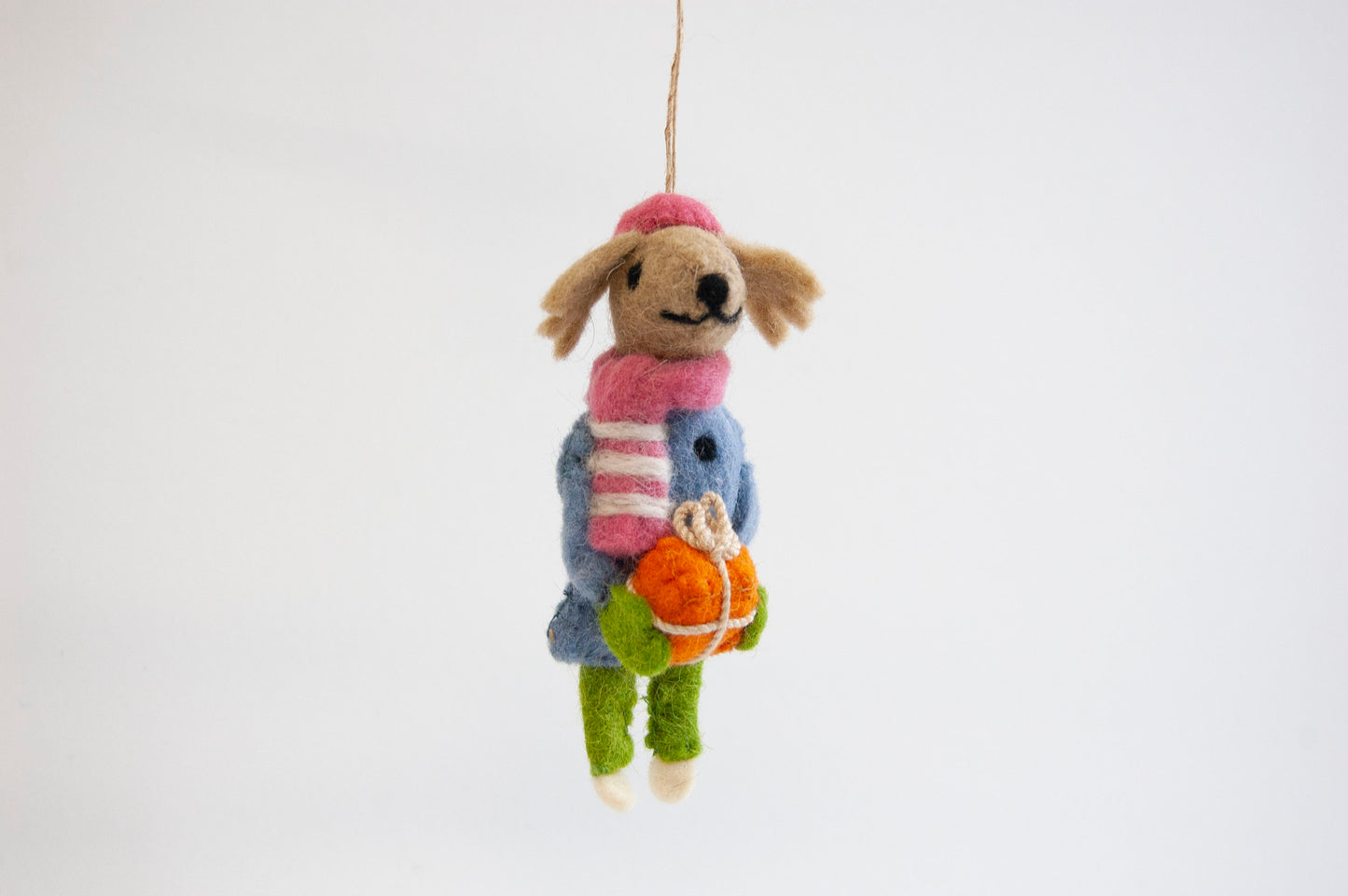 Penny Poodle Felted Ornament-ORNAMENT-ZWEIBIE