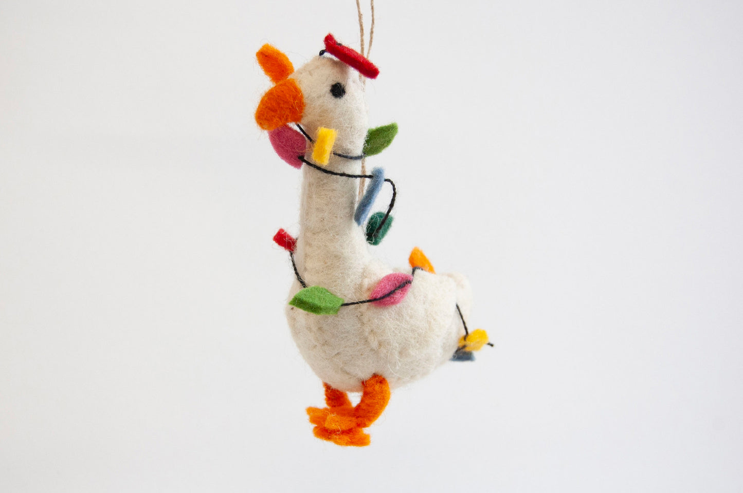 Gracie Goose Felted Ornament-ORNAMENT-ZWEIBIE
