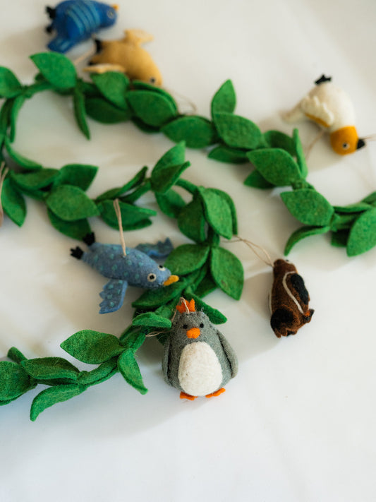 Festive Felt Bird Garland-GARLAND-ZWEIBIE