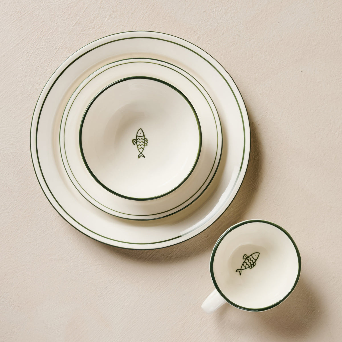 Melrose Icon Cereal Bowl S/4 - Green Fish