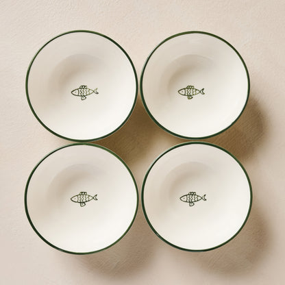 Melrose Icon Cereal Bowl S/4 - Green Fish