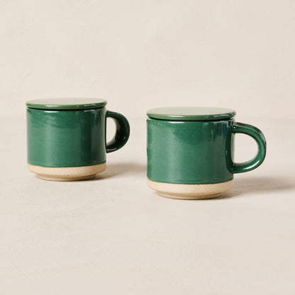 Speckle Mug With Lid - Set of 2