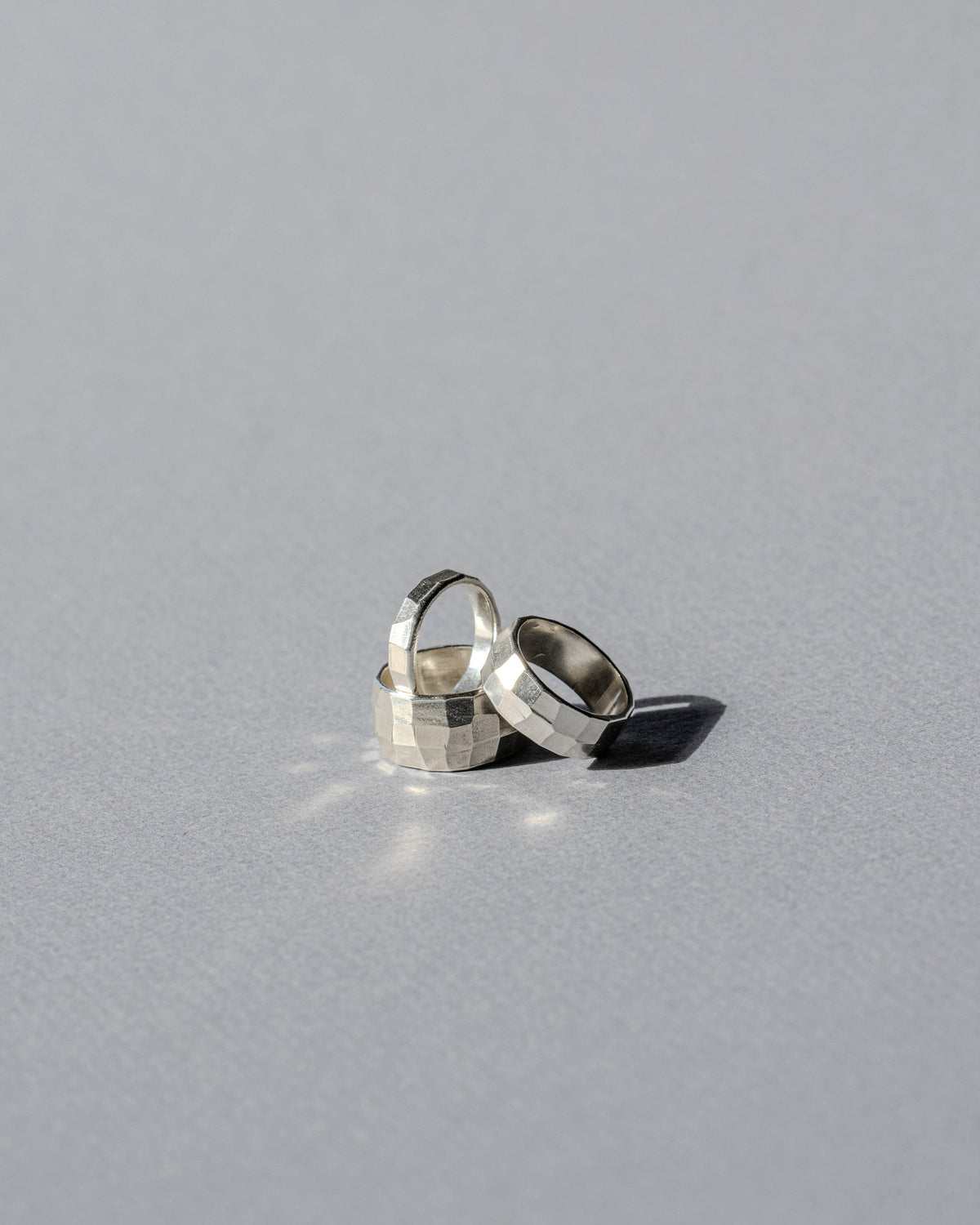 Glimmering Facet Ring - Solid Sterling Silver