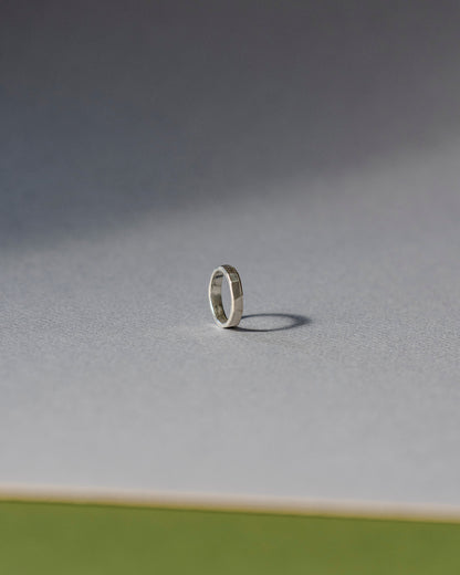 Glimmering Facet Ring - Solid Sterling Silver