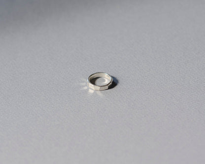 Glimmering Facet Ring - Solid Sterling Silver