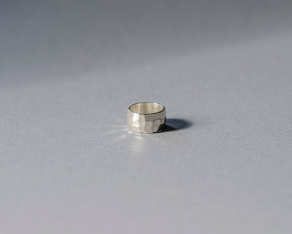 Glimmering Facet Ring - Solid Sterling Silver