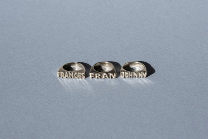 Custom Word Signet Ring – Solid Sterling Silver - Made to Order
