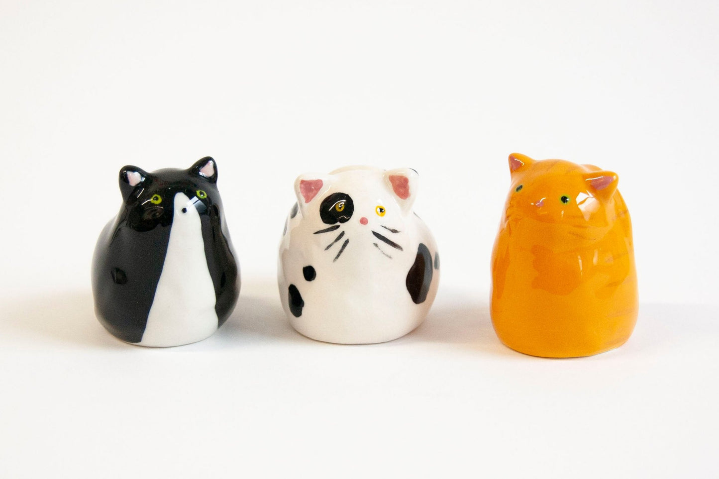 Cat Decorative Object - Set of 3 (Tuxedo/Spotted/Orange)