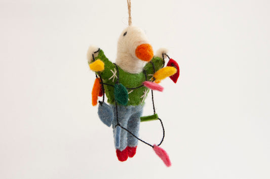 Georgie Goose Felted Ornament-ORNAMENT-ZWEIBIE