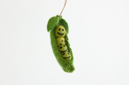 Peas in a Pod Felted Ornament-ORNAMENT-ZWEIBIE