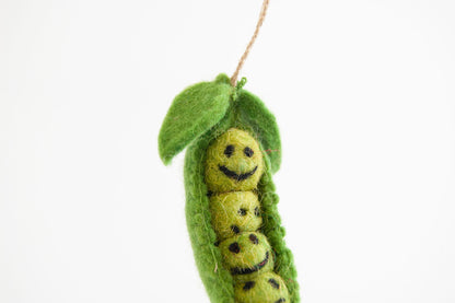 Peas in a Pod Felted Ornament-ORNAMENT-ZWEIBIE