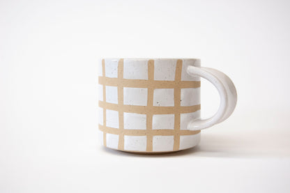 Speckle Grid Mug With Lid - Set of 2