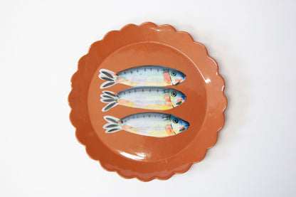 Scalloped Fish Dessert Plate - Set of 4-Plate-ZWEIBIE