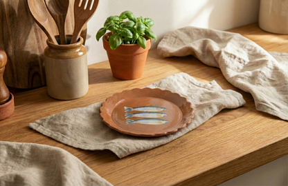 Scalloped Fish Dessert Plate - Set of 4