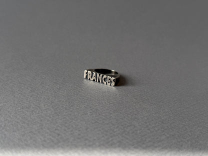 Sterling Silver Flat Letter Signet Ring