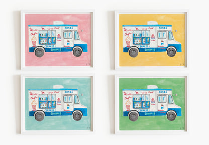Mister Softee Ice Cream Truck Print - 8x10