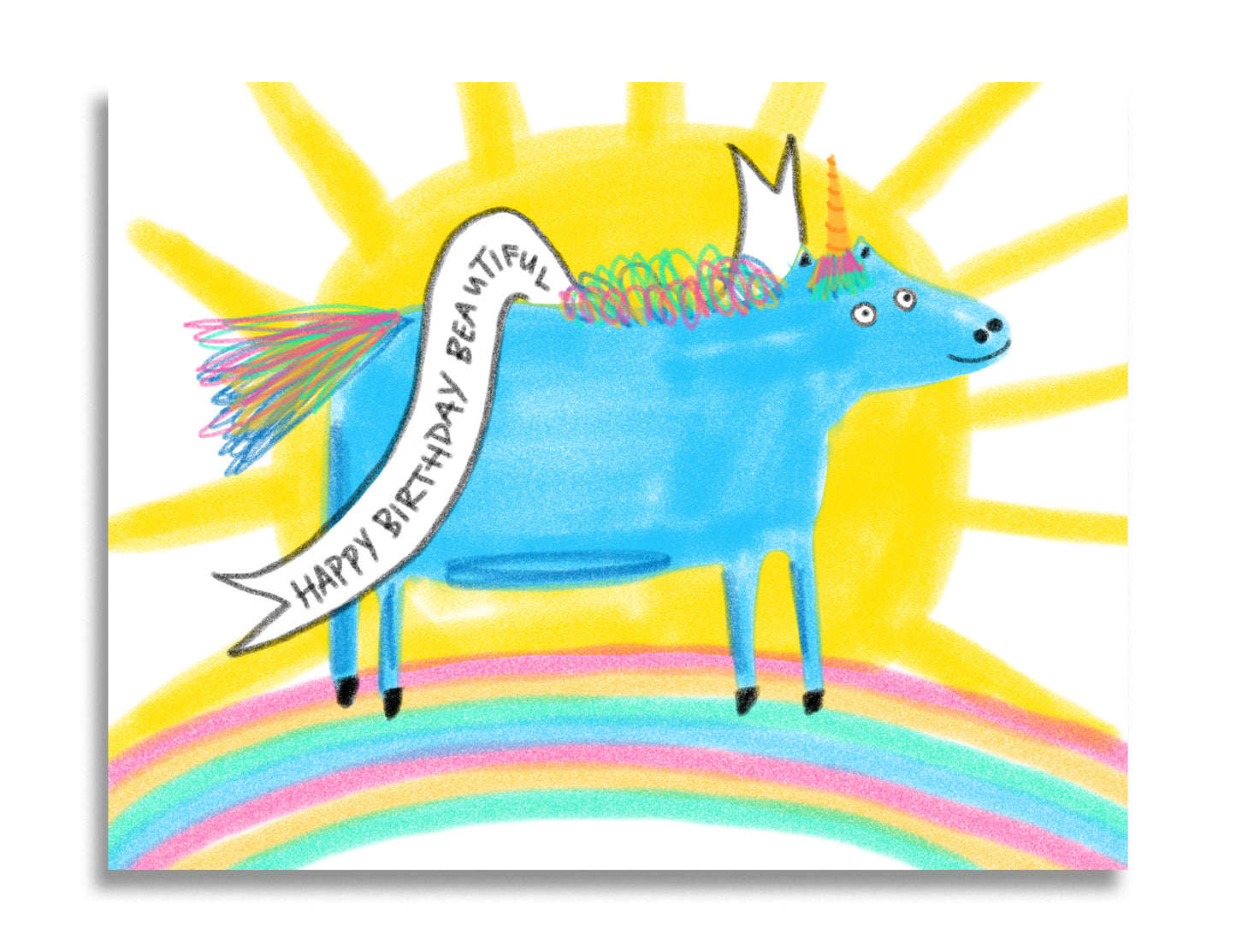 Beautiful Unicorn Birthday Card