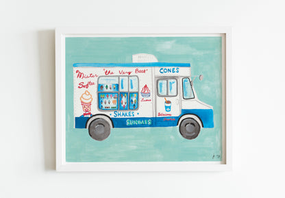 Mister Softee Ice Cream Truck Print - 8x10