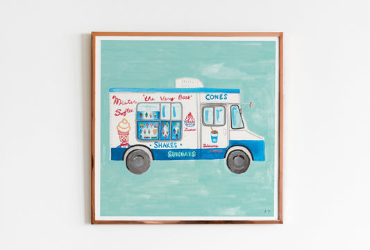 Mister Softee Ice Cream Truck Print - 18x18