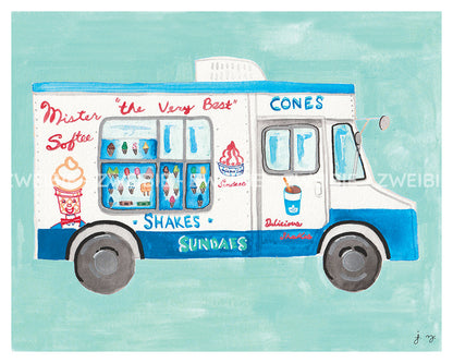 Mister Softee Ice Cream Truck Print - 8x10