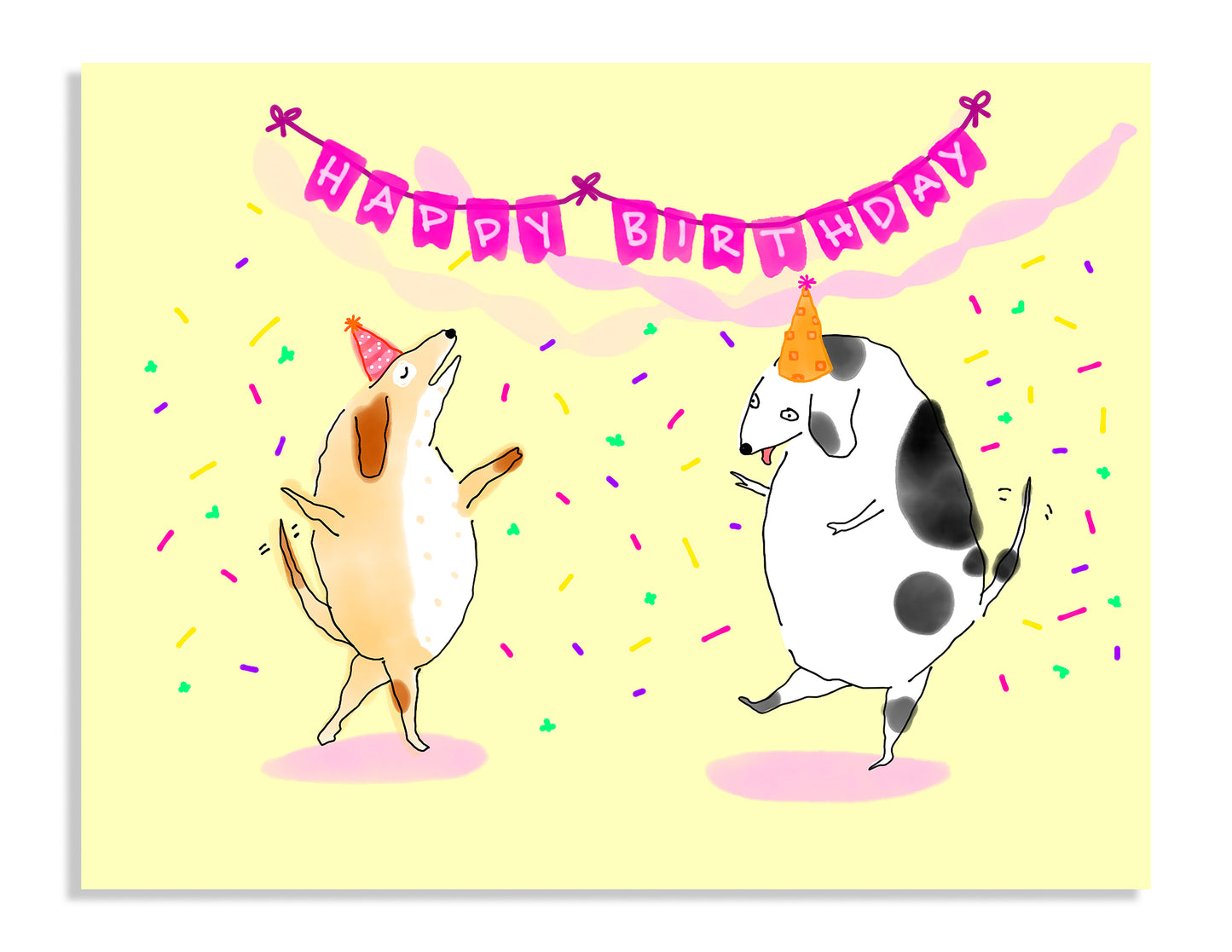 Party Dogs Happy Birthday Card