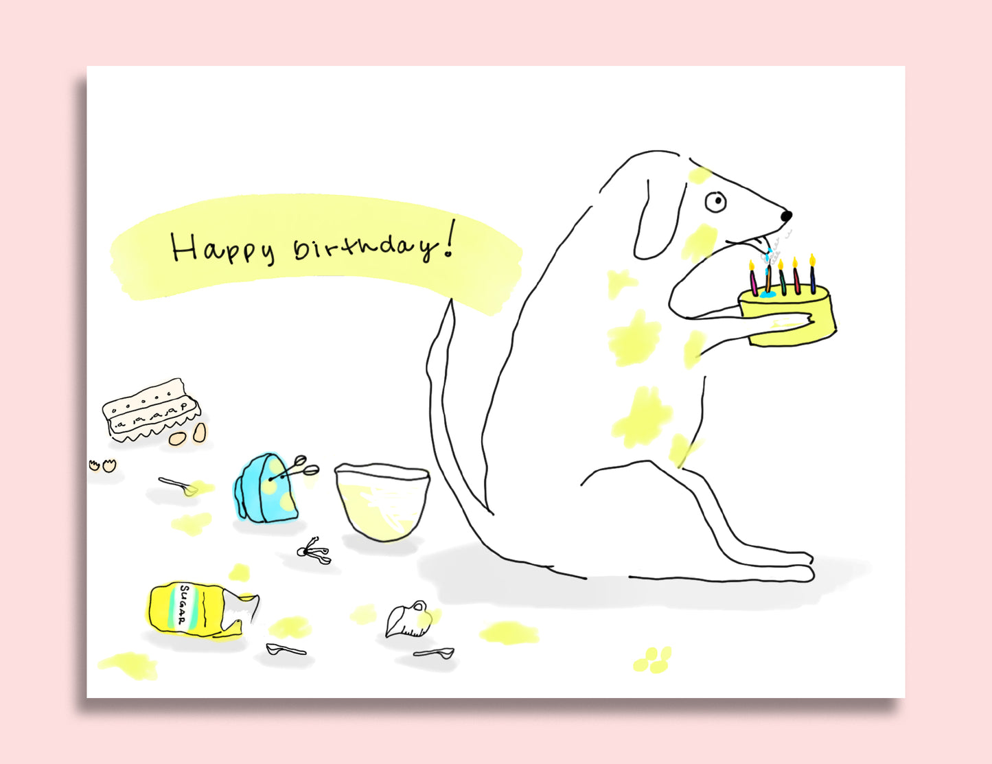 Baked You a Cake Happy Birthday Card