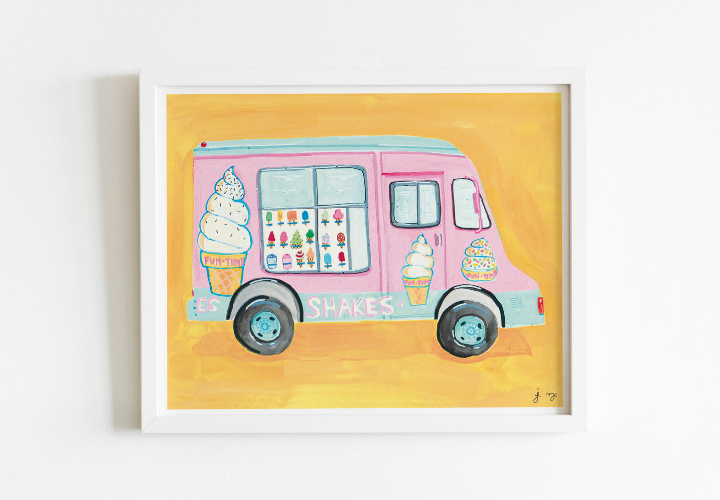 Ice Cream Truck Print - 8x10