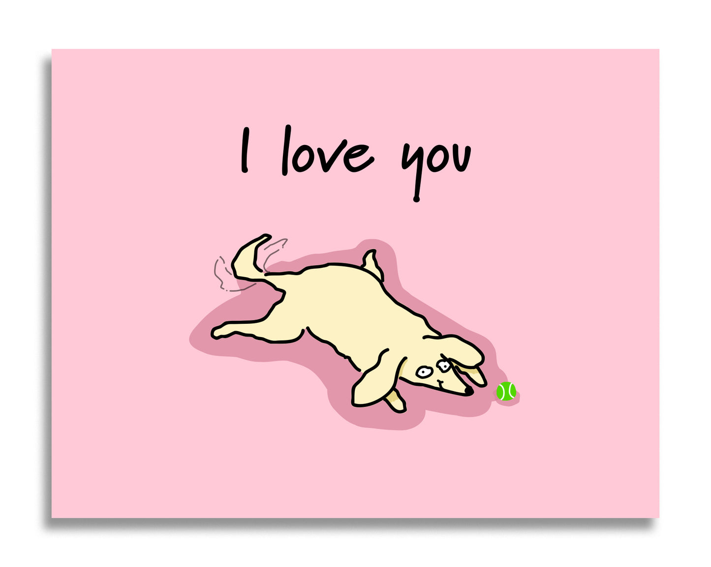 I Love You Doggie Card