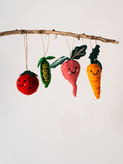 Ruthie Radish Felted Ornament