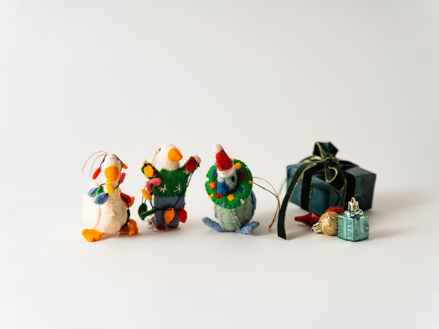 Gracie Goose Felted Ornament