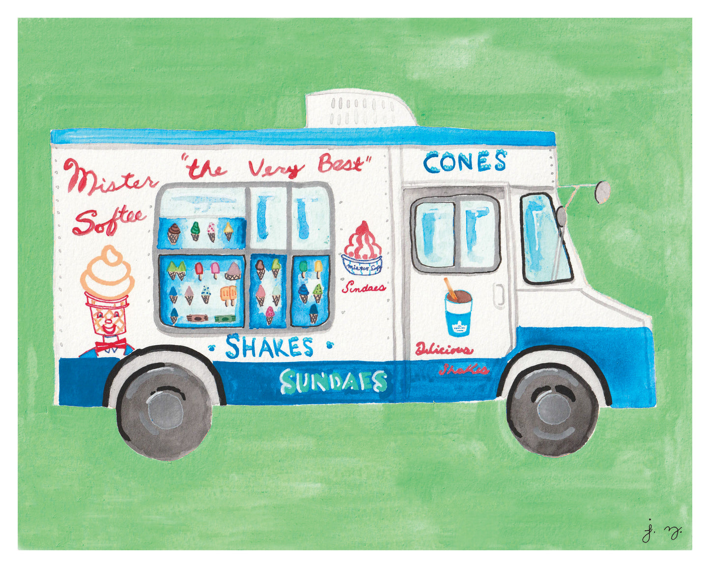 Mister Softee Ice Cream Truck Print - 8x10