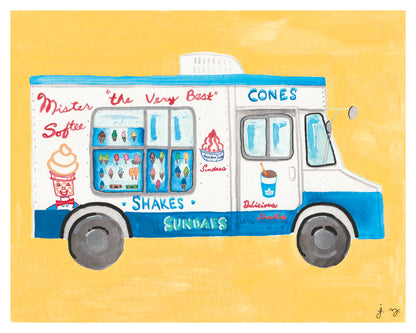 Mister Softee Ice Cream Truck Print - 8x10