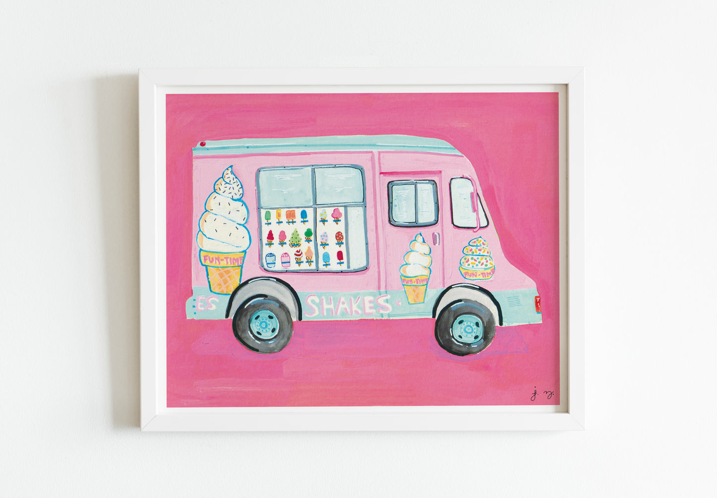 Ice Cream Truck Print - 8x10