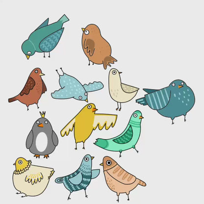 Festive Felt Bird Garland