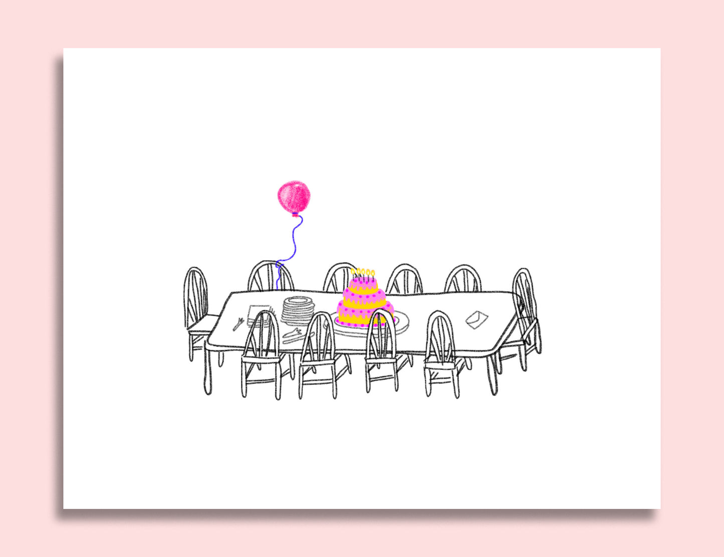 Table Set Birthday Card