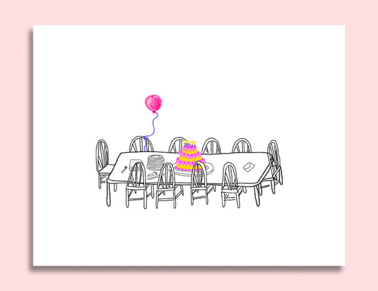 Table Set Birthday Card